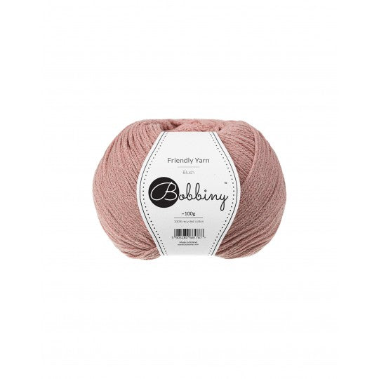 Friendly Yarn 100% Bomull Blushrosa