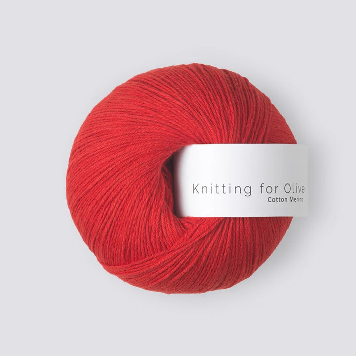 Cotton Merino - Ripsrød