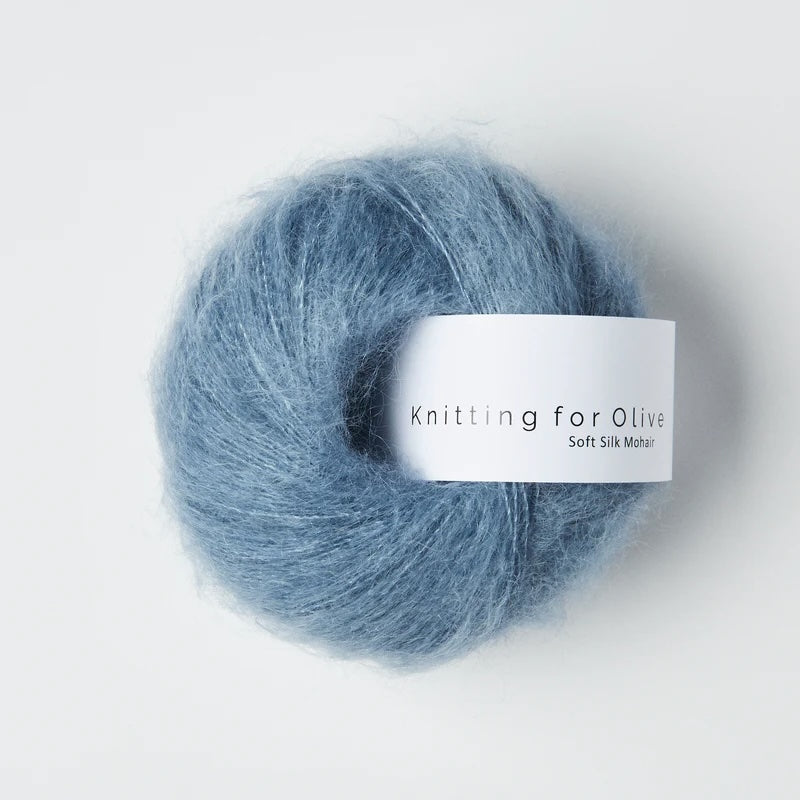 Soft Silk Mohair - Støvet Dueblå