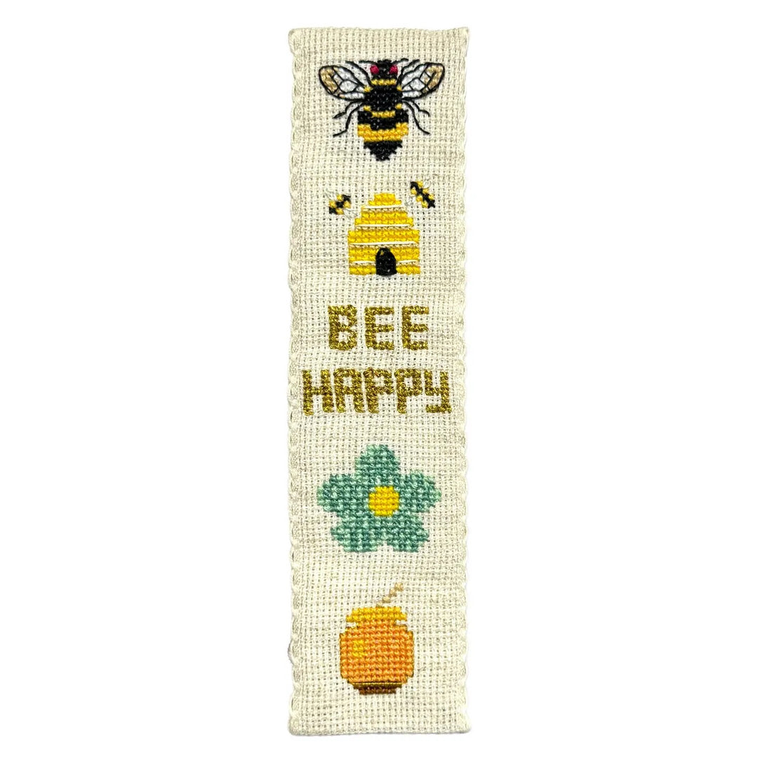 Broderingskit Bokmerke Bee Happy