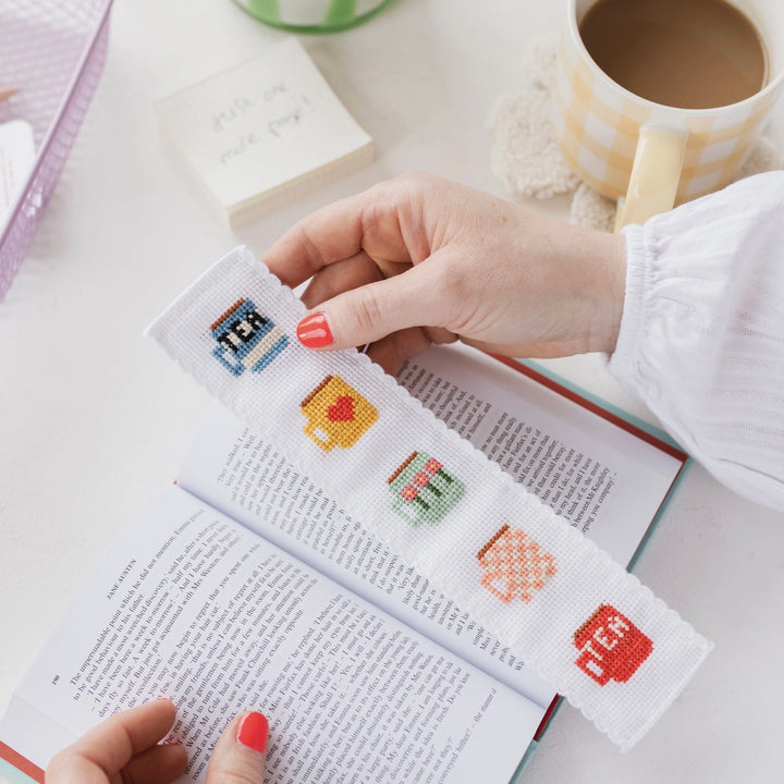 Cross Stitch Bookmark Kit - Tea/Mugs