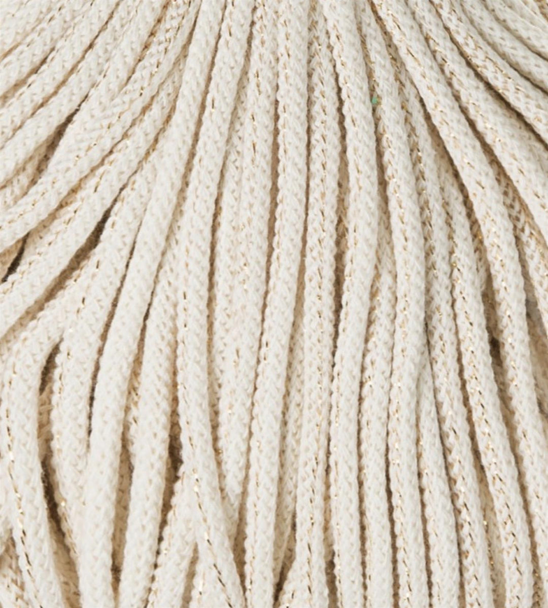 Premium 5mm Braided Cord Glitter Natural