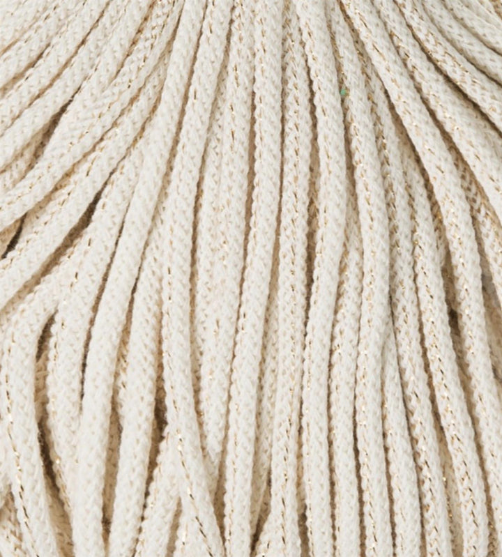 Premium 5mm Braided Cord Glitter Natural