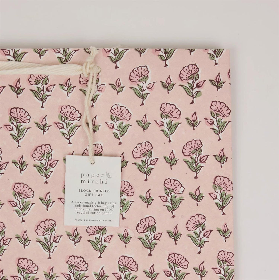 Block Printed Gift Bag