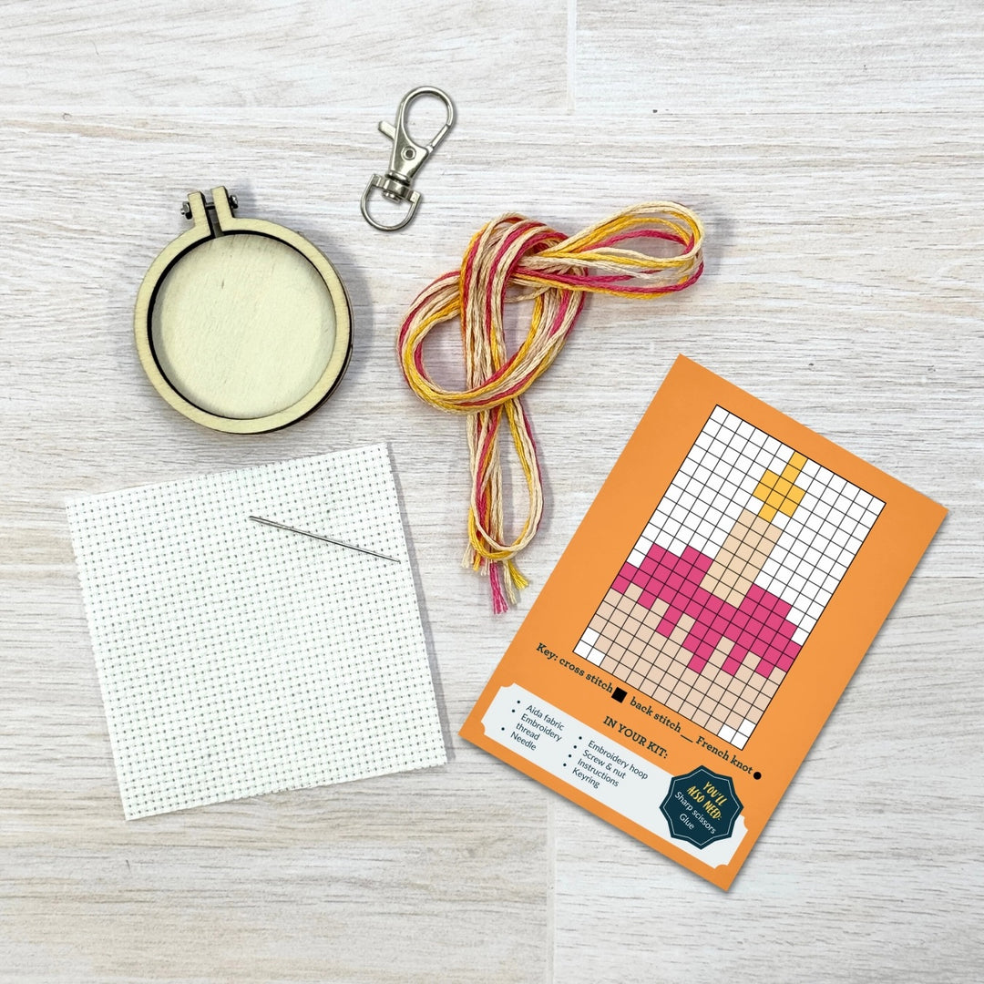 Mini Broderingskit Happy Birthday!