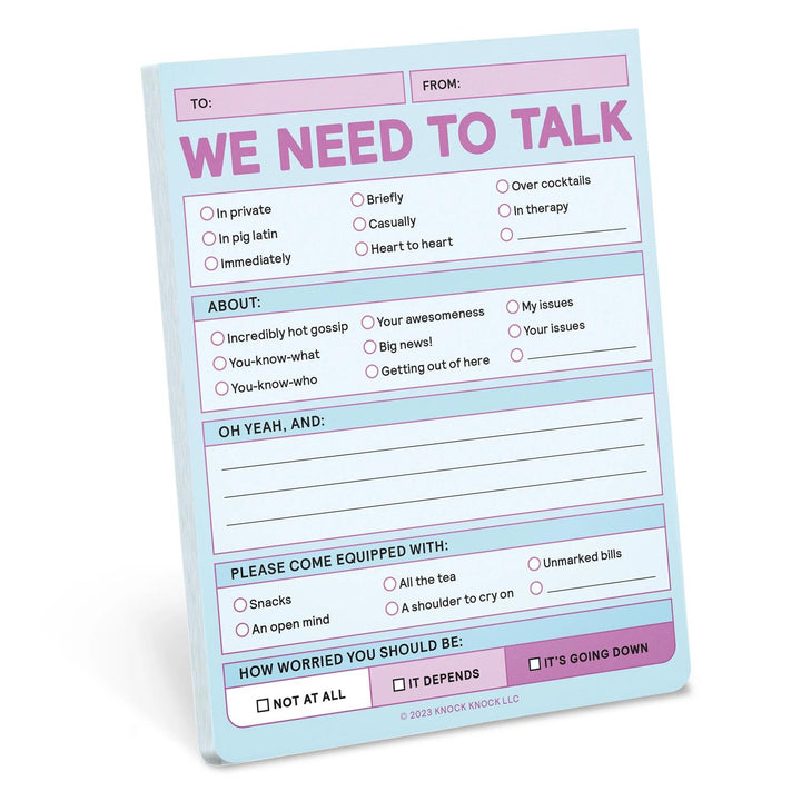 We Need To Talk Note