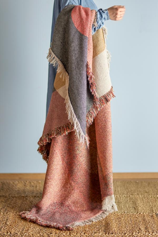Clarita Pledd 160x130cm Oransje