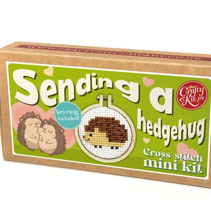 Mini Broderingskit Sending A Hedgehug