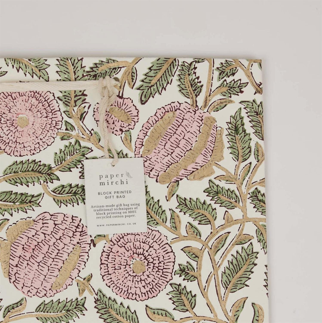 Block Printed Gift Bag