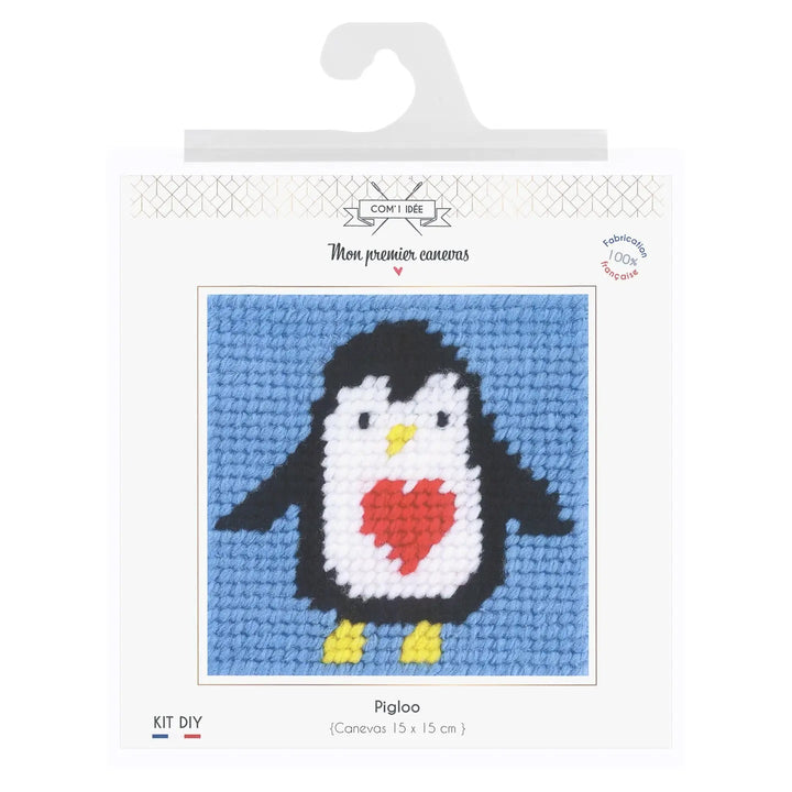 Broderingskit Barn Pingvin