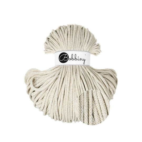 Premium 5mm Braided Cord Glitter Cashmere Beige