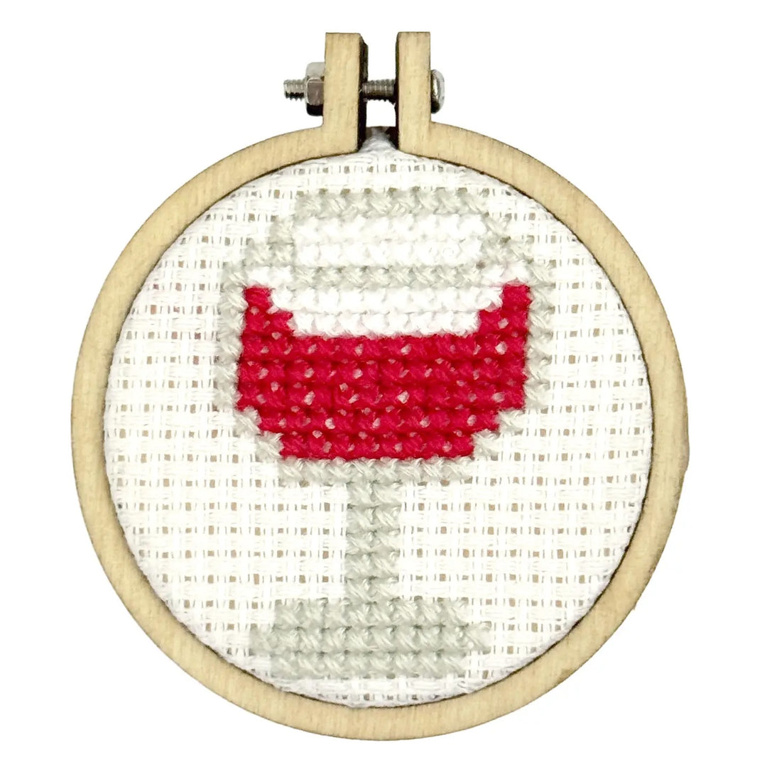 Mini Broderingskit Partners In Wine!