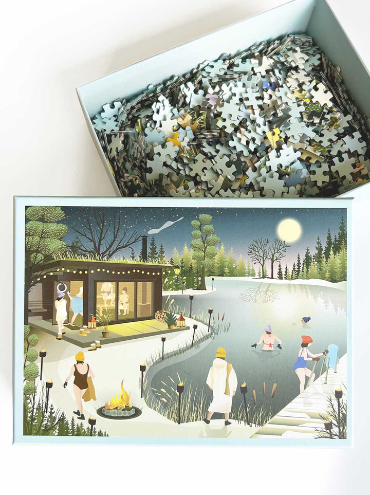 Sauna By The Lake - puzzle 1000pcs