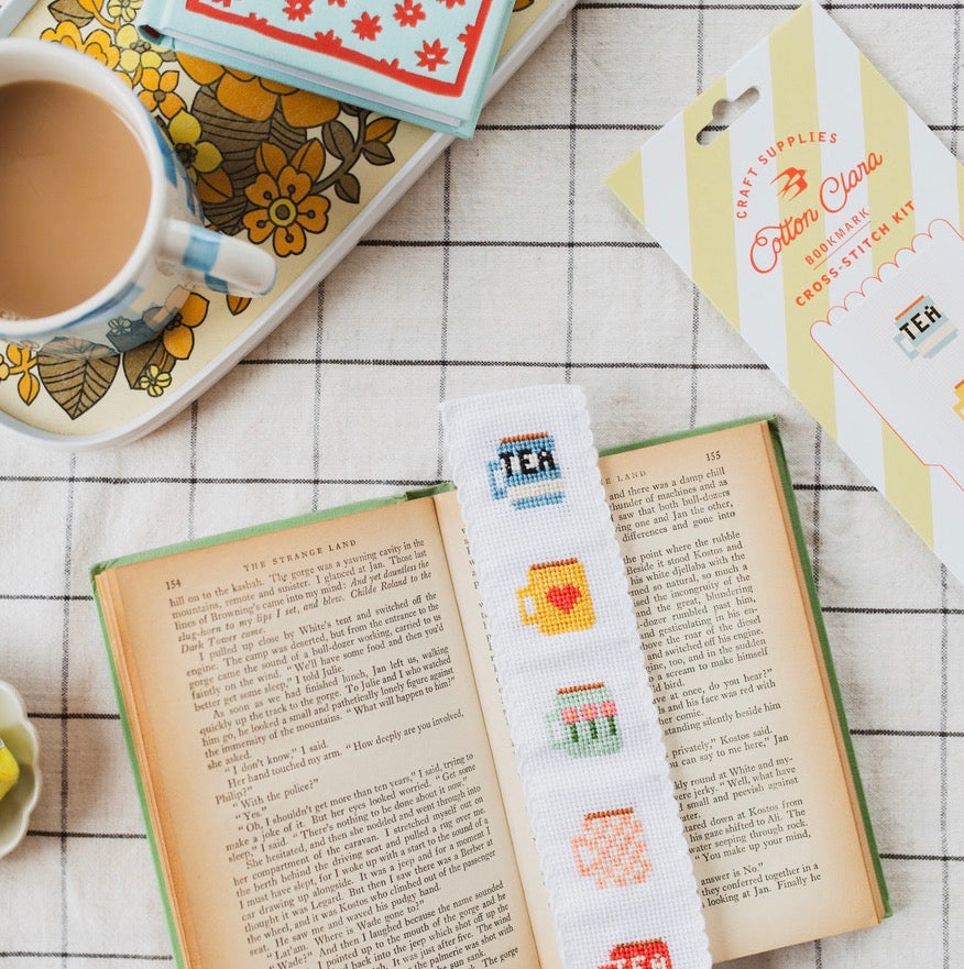 Cross Stitch Bookmark Kit - Tea/Mugs