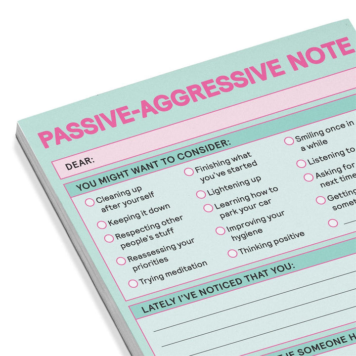 Passive Aggressive Note