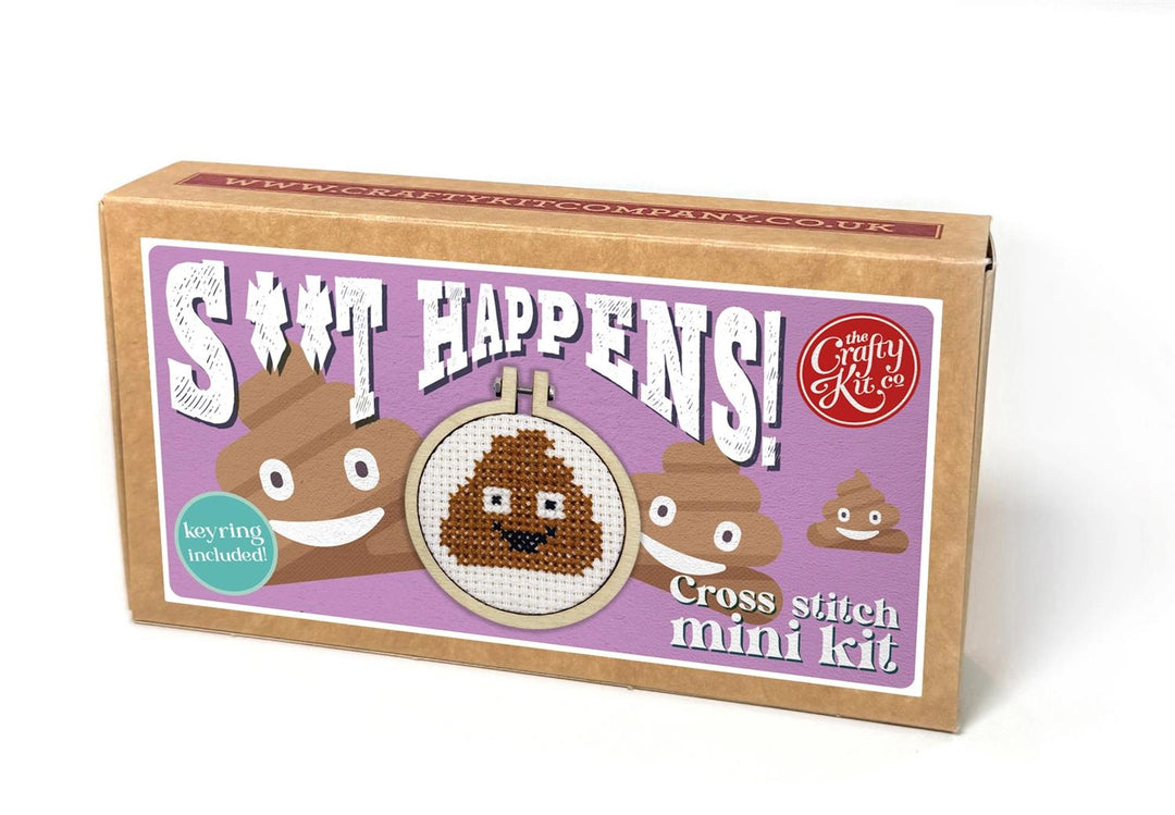 Mini Broderingskit Shit Happens