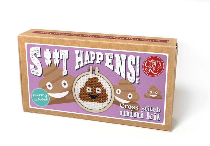 Mini Broderingskit Shit Happens
