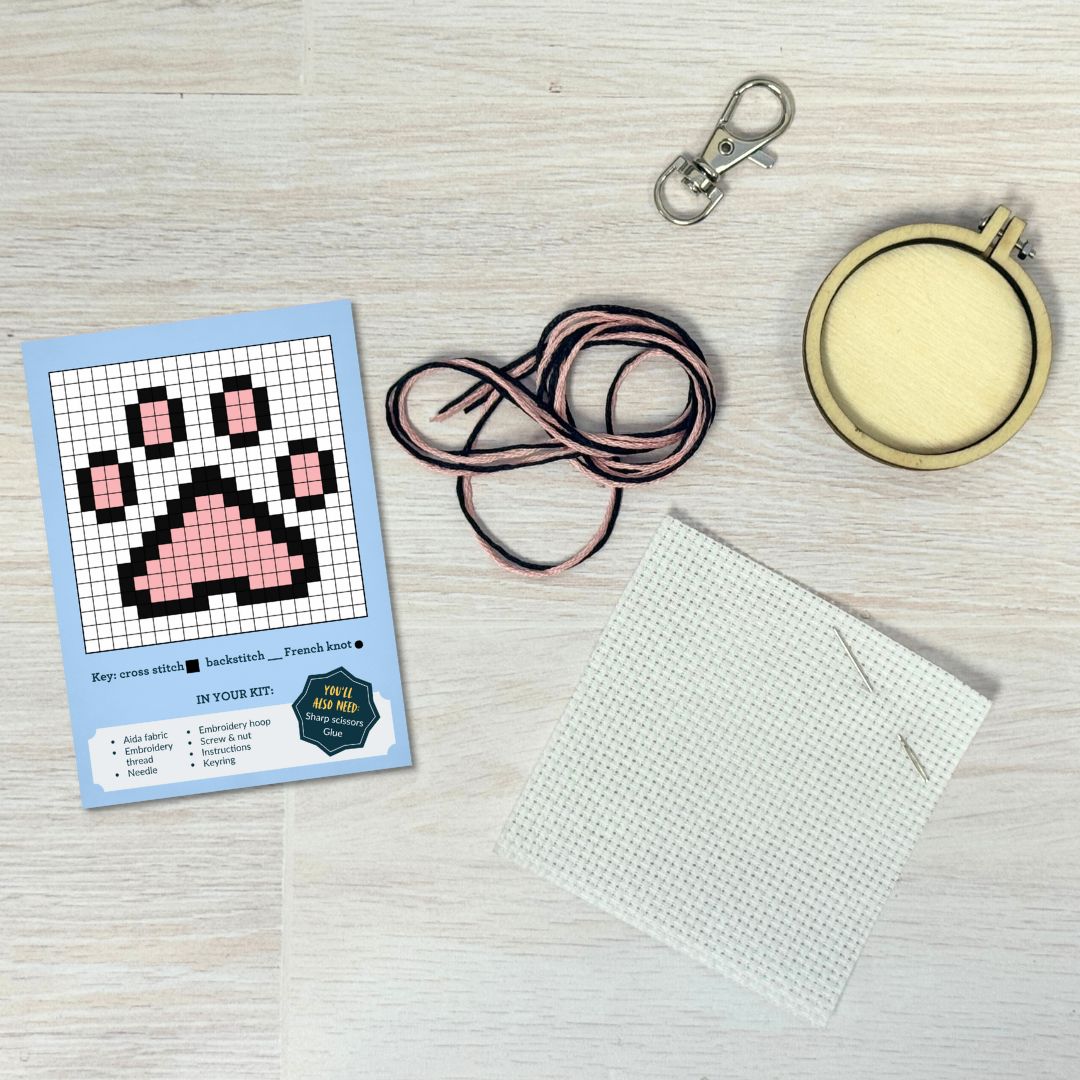 Mini Broderingskit Stay Paw-Some
